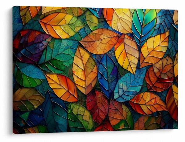 Obraz - Mozaika z liści (70x50 cm)