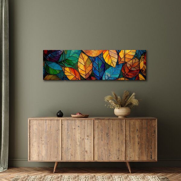 Obraz - Mozaika z liści (170x50 cm)