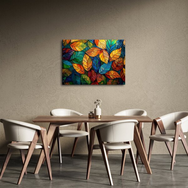 Obraz - Mozaika z liści (70x50 cm)