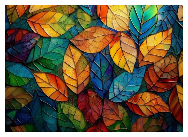Obraz - Mozaika z liści (70x50 cm)