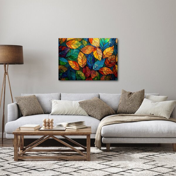 Obraz - Mozaika z liści (70x50 cm)