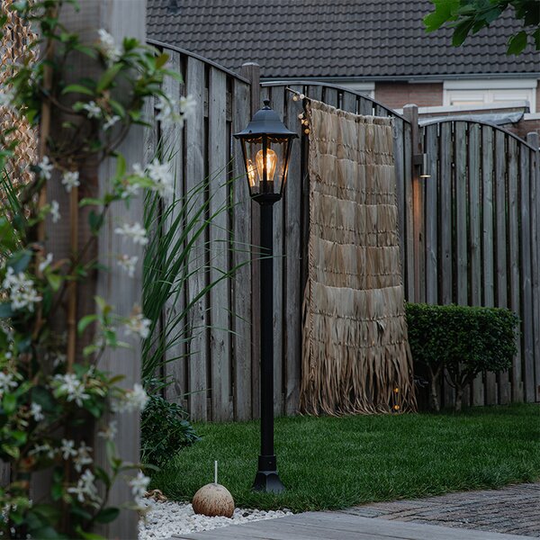Klasyczna lampa stojąca czarna na zewnątrz IP44 125 cm - New Orleans