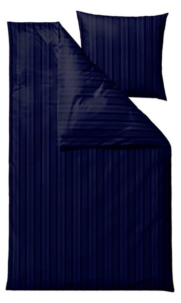 Ciemnoniebieska adamaszkowa pościel jednoosobowa 140x220 cm Noble – Södahl