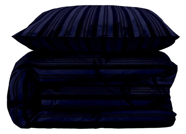 Ciemnoniebieska adamaszkowa pościel jednoosobowa 140x220 cm Noble – Södahl