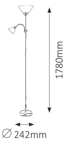 Rabalux 4060 Action lampa stojąca, złota