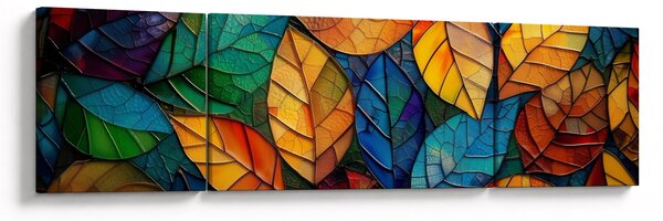 Obraz - Mozaika z liści (170x50 cm)