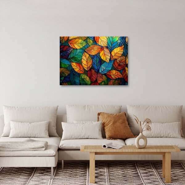 Obraz - Mozaika z liści (70x50 cm)