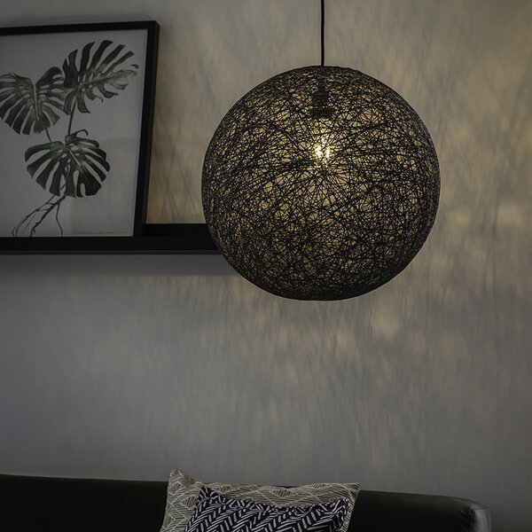 Lampa wisząca czarna 45 cm - Corda
