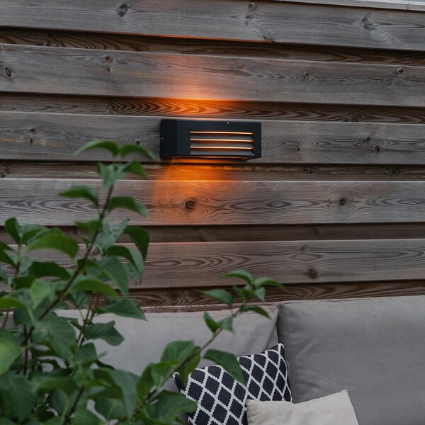 Nowoczesna lampa ścienna antracytowa IP44 - Hurricane 1