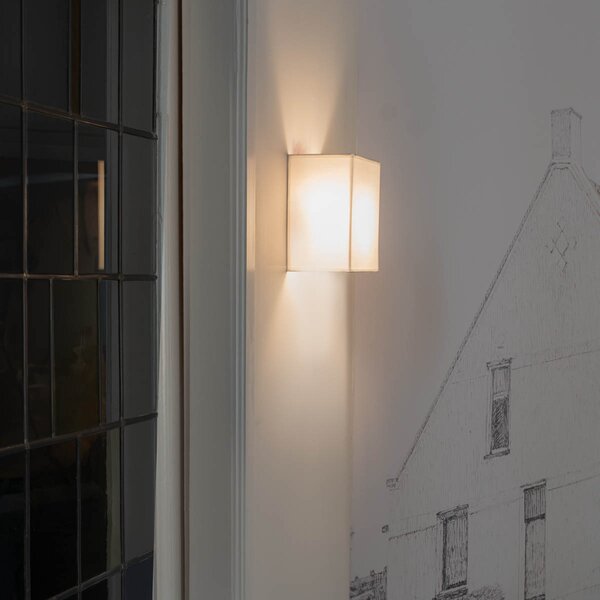 Rustykalna lampa ścienna biała - Vete