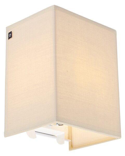 Rustykalna lampa ścienna beżowa - Vete