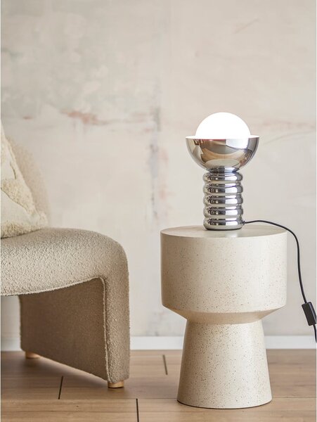 Lampa stołowa w kolorze srebra ze szklanym kloszem (wysokość 32 cm) Spike – Bloomingville