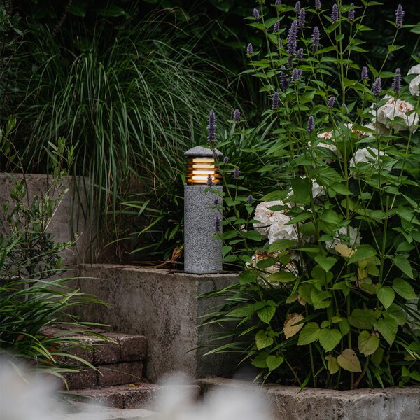 Nowoczesna lampa zewnętrzna granit 40cm - Happy