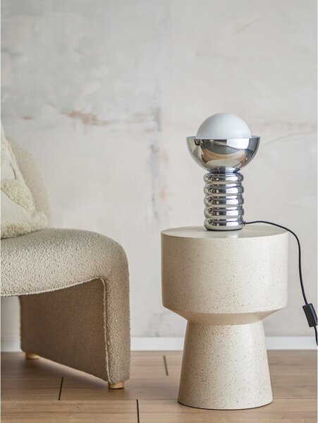 Lampa stołowa w kolorze srebra ze szklanym kloszem (wysokość 32 cm) Spike – Bloomingville