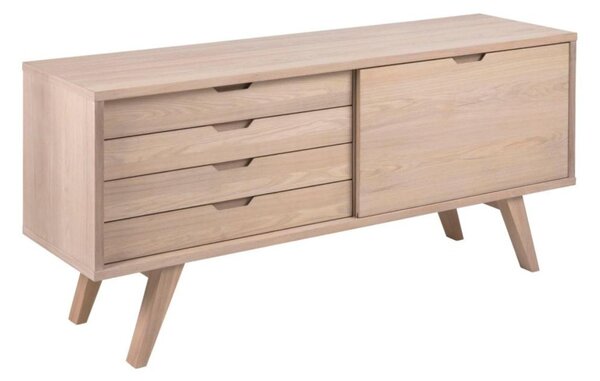 Komoda drewniana do salonu A-line (60578), jasny dąb