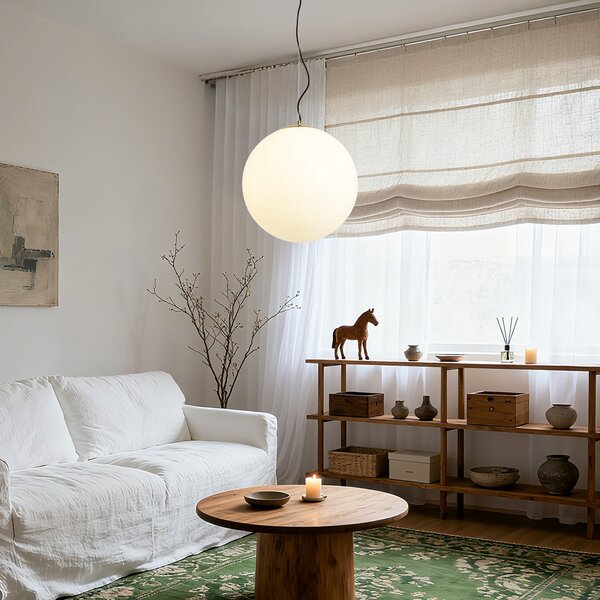 Skandynawska lampa wisząca z opalem 40 cm - Ball 40