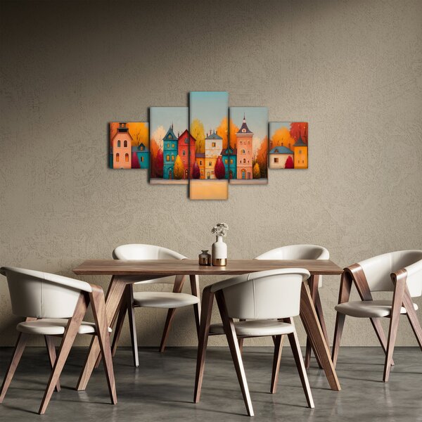 Obraz - Jesienna wieś (125x70 cm)