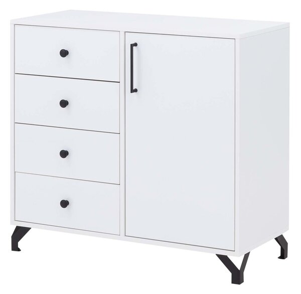 Komoda Anders 90 cm z szufladami - biały