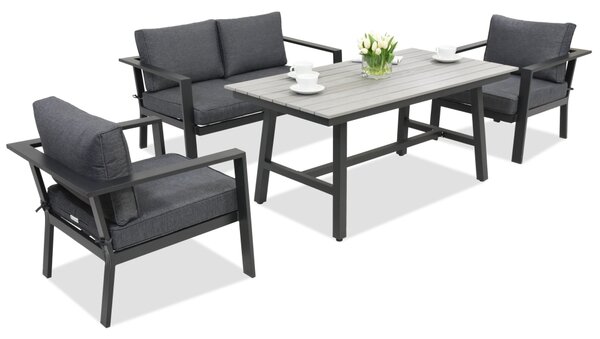 Meble ogrodowe aluminiowe Sydney Apetito 4 Garden Point antracyt