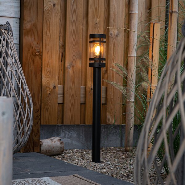Nowoczesna lampa zewnętrzna czarna 80 cm IP44 - Gleam