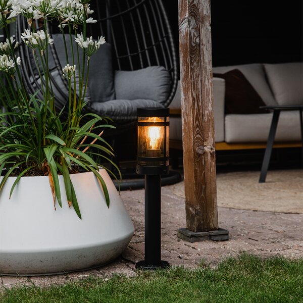Nowoczesna lampa zewnętrzna czarna 50 cm IP44 - Gleam