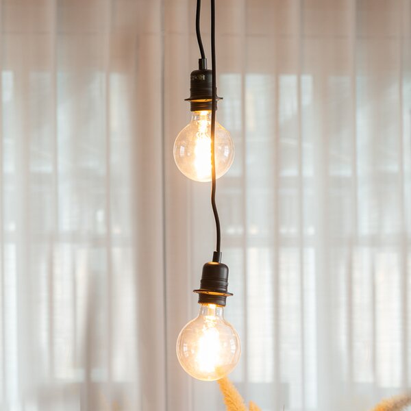 Lampa wisząca czarna 2-światłowa - Cava