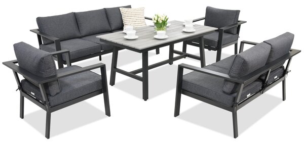Meble ogrodowe aluminiowe Sydney Apetito 7 Garden Point antracyt