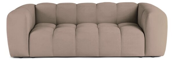 Szarobrązowa aksamitna sofa 225 cm Cube – Bonami Selection