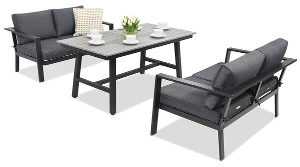 Meble ogrodowe aluminiowe Sydney Apetito Comfort 4 Garden Point antracyt