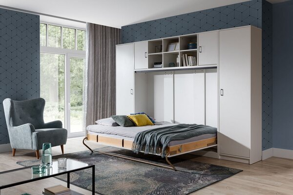 Półkotapczan Basic 90x200 poziomy - biały połysk