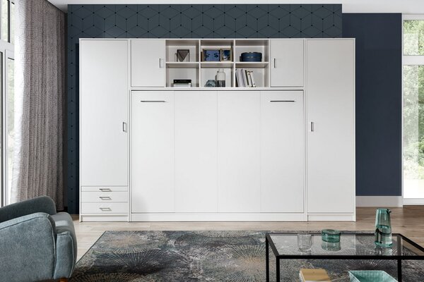 Półkotapczan Basic 90x200 poziomy - biały połysk