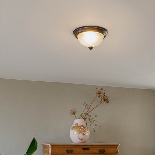 Klasyczna lampa sufitowa brązowa opal - Classico