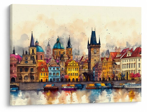 Obraz - Jesień w malowanym mieście (70x50 cm)