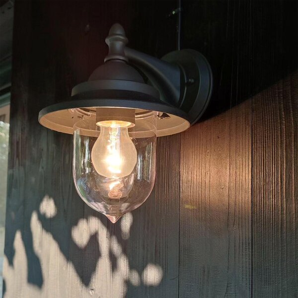 Romantyczna lampa ścienna zewnętrzna ciemnoszara - Oxford