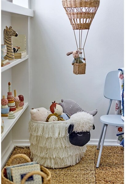 Biały tekstylny dziecięcy kosz na zabawki 40x25x30 cm Dolly – Bloomingville Mini
