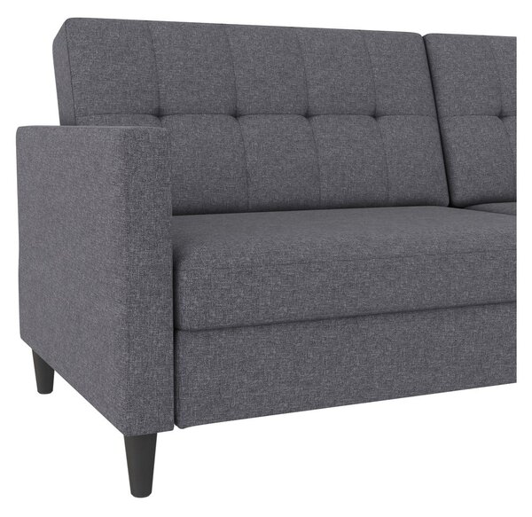 Szara rozkładana sofa 203 cm Hartford – Støraa