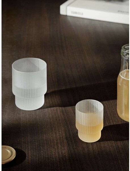 Ferm Living - Ripple Small Glasses 4 pcs. Frosted