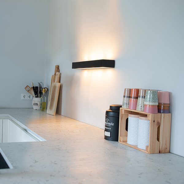 Design designerski Kinkiet czarny 60 cm - Houx