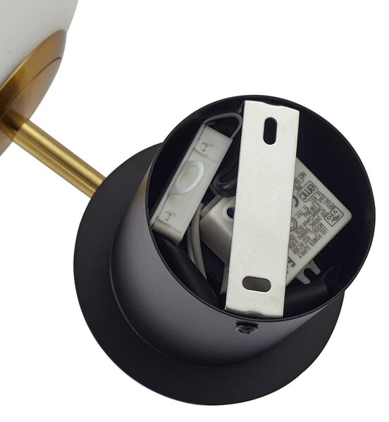 Lampa wisząca szklana Joran Lucande, biały / opal, salon / jadalnia, szkło, nowoczesny