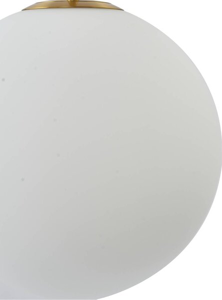 Lampa wisząca szklana Joran Lucande, biały / opal, salon / jadalnia, szkło, nowoczesny
