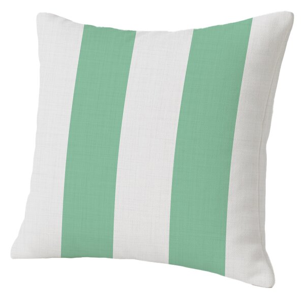 Zestaw 2 sztuk dekoracyjnych poszewek na poduszki STRIPES 45x45 cm, biało-zielona