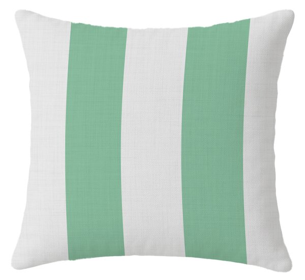 Zestaw 2 sztuk dekoracyjnych poszewek na poduszki STRIPES 45x45 cm, biało-zielona