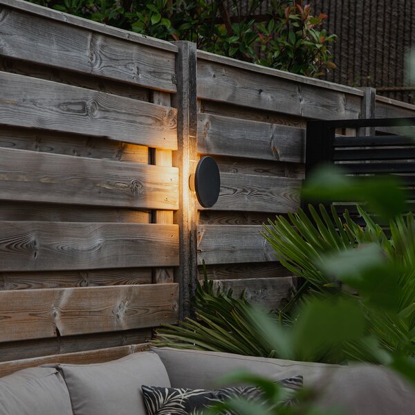 Designerska lampa ścienna szara 16,5 cm z LED - Skyf
