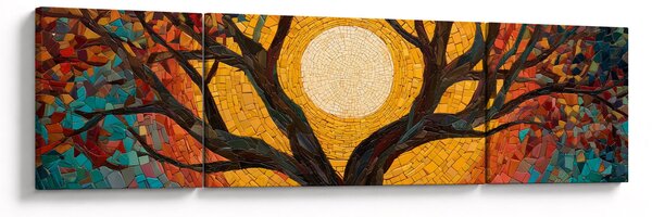 Obraz - Słońce w koronie drzewa życia (170x50 cm)