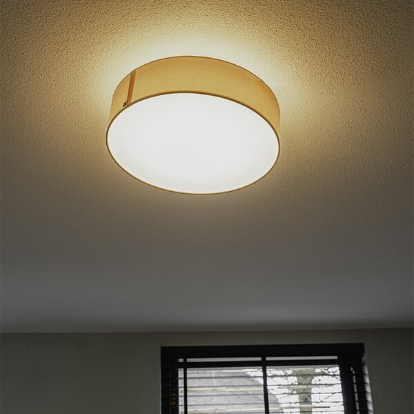 Lampa sufitowa różowa 40 cm z LED - Drum LED