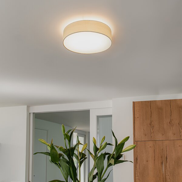 Lampa sufitowa zielona 40 cm z LED - Drum LED