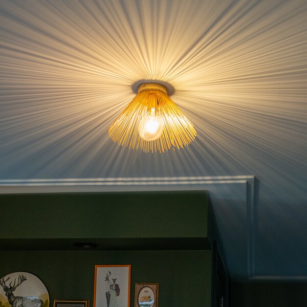 Lampa sufitowa w stylu art deco złota - Broom