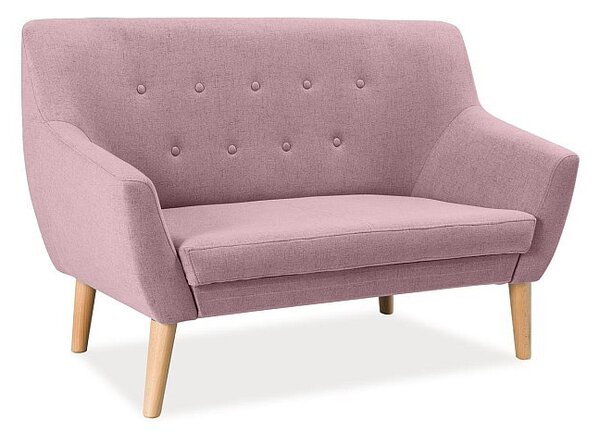 Sofa 2-osobowa AMBER, różowa