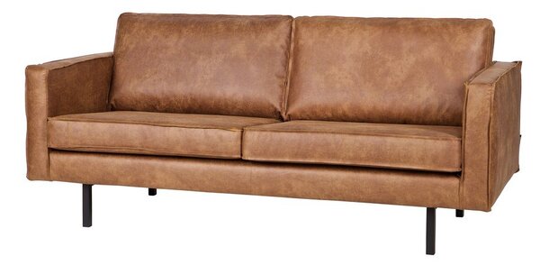 Brązowa sofa z imitacji skóry 190 cm Rodeo – WOOOD