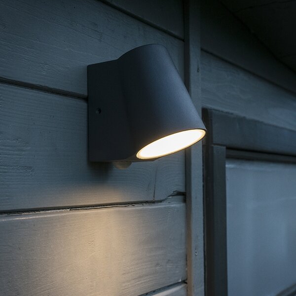 Lampa zewnętrzna antracytowa z czujnikiem ruchu w zestawie z LED - Uma